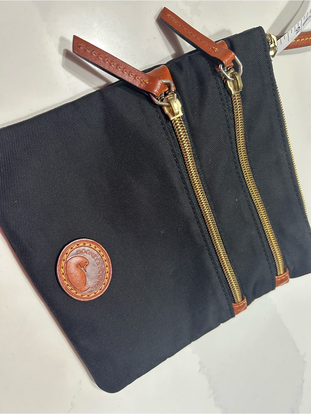 Dooney & Bourke Black Crossbody with Brown Leather Trim - Picture 8 of 16